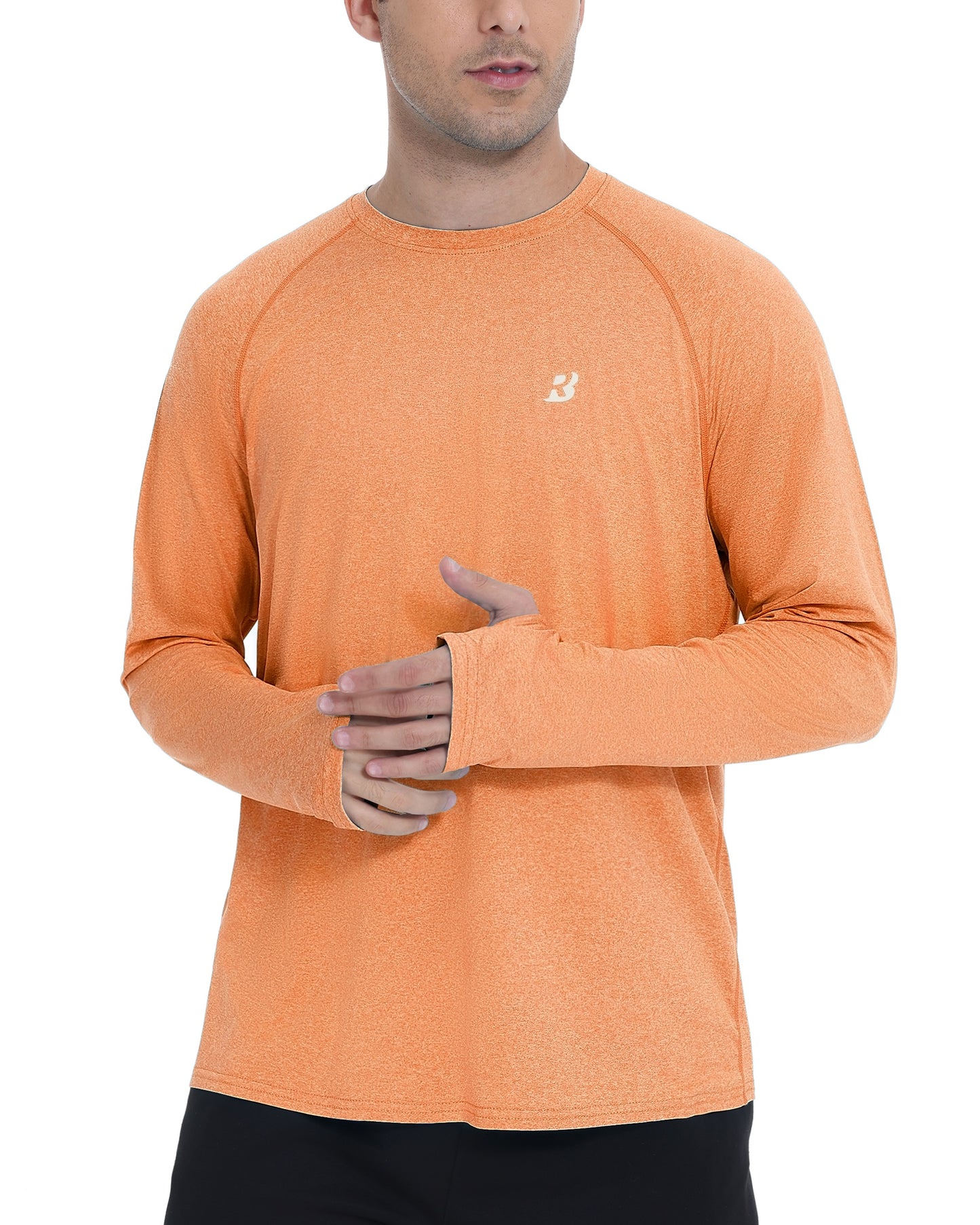 Roadbox UPF 50+ Mens Swim Shirts, Long Sleeve Sun Protection Fishing Rash Guard, Quick Dry UV Hiking Shirt with Thumbhole