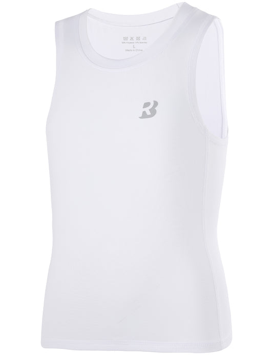 Roadbox Boys Compression Tank Tops, Tagless Soft Athletic Undershirts, Quick Dry Sleeveless Base Layer Shirt for Kids Youth