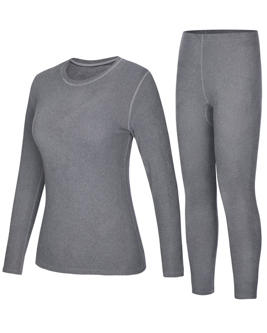 Roadbox Thermal Underwear for Women - Long Johns Fleece Lined Top & Bottom Sets Skiing Base Layer Cold Weather Winter