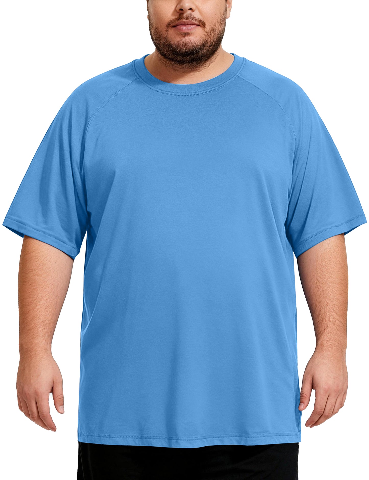 Men's Big and Tall Swim Shirts, UPF 50+ Sun Protection Short Sleeve Rash Guard, Quick Dry T-Shirt for Beach and Surfing