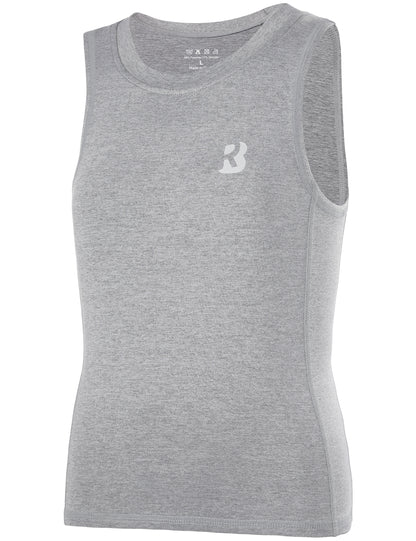 Roadbox Boys Compression Tank Tops, Tagless Soft Athletic Undershirts, Quick Dry Sleeveless Base Layer Shirt for Kids Youth