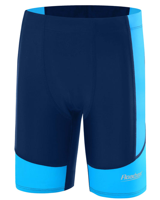 Roadbox Boys' Swim Jammers, Quick Dry Youth Competitive Swim Team Shorts, UPF 50+ Bathing Athletic Compression Swim Trunks