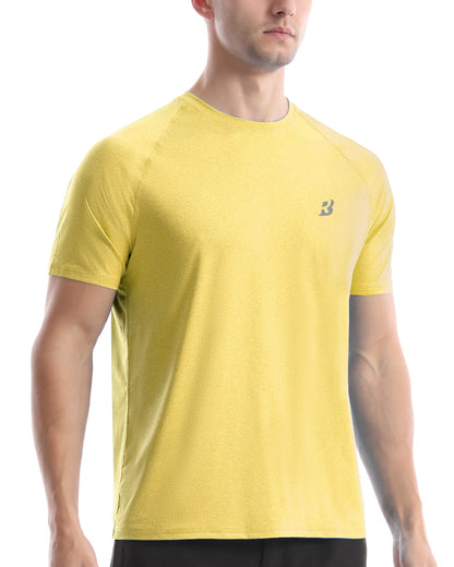 Roadbox Swim Shirts Short Sleeve for Men, Sun Protection UPF 50+ Fishing Rash Guard, UV Gym Workout Shirt for Running Outdoor
