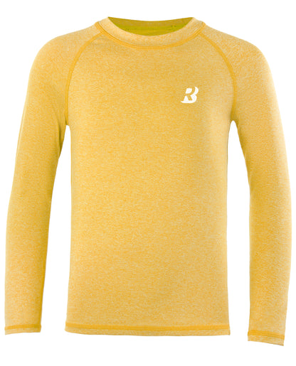 Roadbox Boys Rash Guard Swim Shirt, UPF 50 Sun Protection Long Sleeve, Quick Dry Swimming Fishing Shirts for Kids Youth