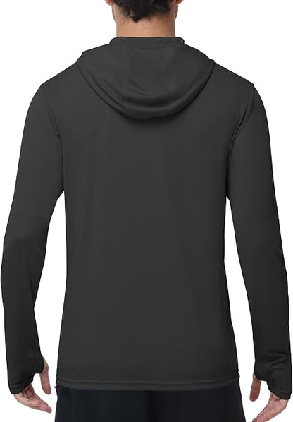 Roadbox Men's UPF 50+ Zip Up Sun Hoodie, UV Protection Lightweight Jacket