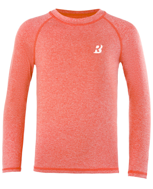 Roadbox Boys Rash Guard Swim Shirt, UPF 50 Sun Protection Long Sleeve, Quick Dry Swimming Fishing Shirts for Kids Youth