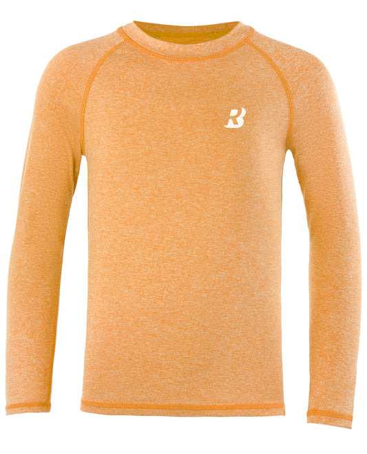 Roadbox Boys Rash Guard Swim Shirt, UPF 50 Sun Protection Long Sleeve, Quick Dry Swimming Fishing Shirts for Kids Youth