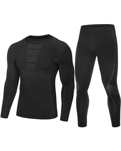 Roadbox Seamless Thermal Underwear for Men: Quick Dry Long Johns Base Layer Warm Tops and Bottoms Set for Skiing Cold Weather