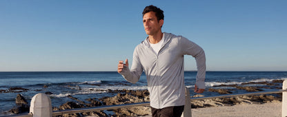 Roadbox Men's UPF 50+ Sun Hoodie Jacket, Full Zip UV Protection Long Sleeve Shirt, Lightweight Breathable for Fishing Hiking
