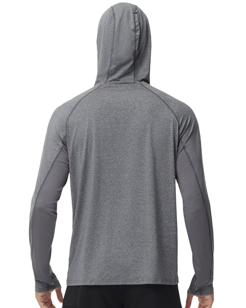 Roadbox UPF 50+ Fishing Shirts for Men Long Sleeve UV Sun Protection Hoodie Outdoor Hiking Shirts