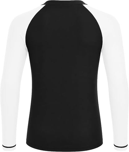 Roadbox Boys BJJ Rash Guard Long Sleeve, Jiu Jitsu No Gi Compression Shirt