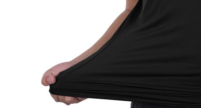 Roadbox Mens Compression Shirt Short Sleeve, V-Neck Gym Running Sports T-Shirt, Cool Dry Athletic Base Layer Undershirts