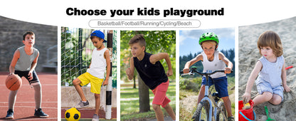 Roadbox Boys Compression Tank Tops, Tagless Soft Athletic Undershirts, Quick Dry Sleeveless Base Layer Shirt for Kids Youth