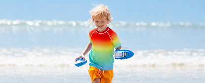 Roadbox Boys Rash Guard Short Sleeve, Swim Shirt UPF 50+ Sun Protection, Quick Dry Kids Rashguard Water Shirt for Surf Beach