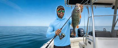 Roadbox Mens UPF 50+ Sun Protection Hoodie, UV Long Sleeve Fishing Shirts, Lightweight Swim Rash Guard for Outdoor Hiking
