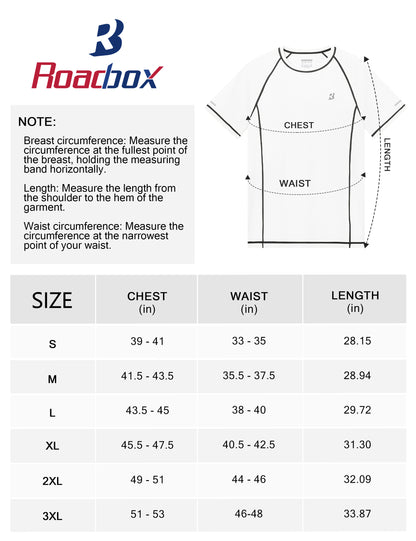 Roadbox Men's Short Sleeve Swim Shirt, UPF 50+ Quick Dry Rash Guard, UV Sun Protection Water T-Shirt for Beach and Surfing