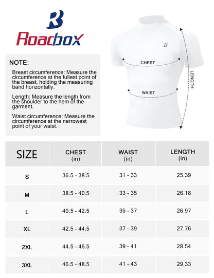 Roadbox Men's Compression Shirt, Mock Turtleneck Short Sleeve Athletic Undershirt, Quick Dry Base Layer Top for Gym Workout