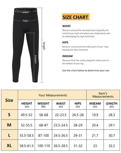 Roadbox Boys Thermal Compression Leggings 2 Pack - Youth Fleece Lined Base Layer Tights for Basketball Football Running