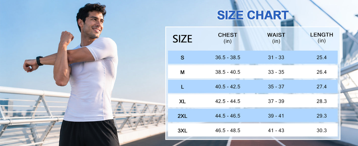 Roadbox Men's Compression Shirts Short Sleeve Football Workout Undershirts