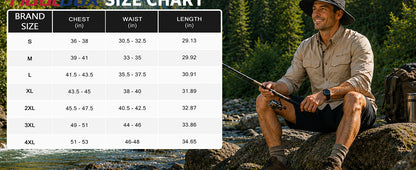 Roadbox Mens Long Sleeve Fishing Shirts, UPF 50+ Sun Protection Button Up