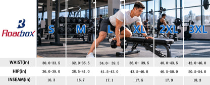 Roadbox Men's Compression Shorts, Performance Running Spandex Shorts, Workout Athletic Underwear Base Layer for Sports Gym