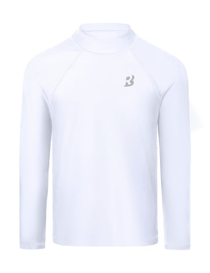 Roadbox Boys UPF 50+ Rash Guard, Swim Shirt Sun Protection Long Sleeve for Kids, Toddler Rashguard Athletic Surf Water Shirts