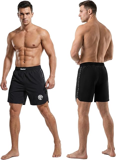 Roadbox Men's MMA BJJ Jiu Jitsu Shorts, No Gi Grappling Boxing Shorts