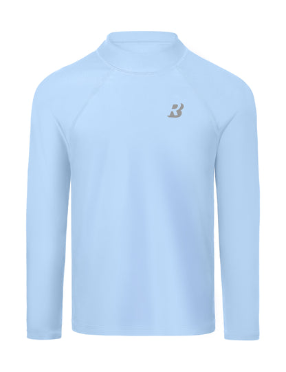 Roadbox Boys UPF 50+ Rash Guard, Swim Shirt Sun Protection Long Sleeve for Kids, Toddler Rashguard Athletic Surf Water Shirts