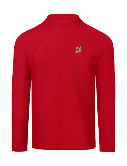 Roadbox Boys UPF 50+ Rash Guard, Swim Shirt Sun Protection Long Sleeve for Kids, Toddler Rashguard Athletic Surf Water Shirts