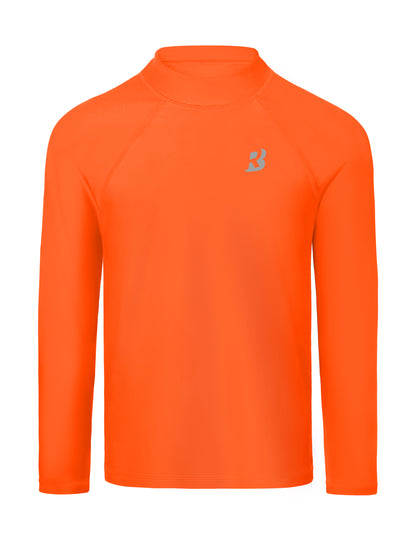 Roadbox Boys UPF 50+ Rash Guard, Swim Shirt Sun Protection Long Sleeve for Kids, Toddler Rashguard Athletic Surf Water Shirts