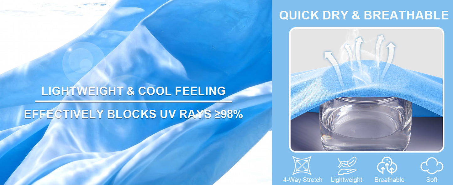 Roadbox Men's Sun Hoodie with Mask, UPF 50+ Long Sleeve Fishing Shirts, UV Outdoor Swim Hiking Running Workout Rash Guard