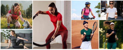 Roadbox Women's Compression Shirts, 1/3 Pack Short Sleeve Workout Tops Athletic Gym T-Shirt Yoga Running Quick Dry Base Layer