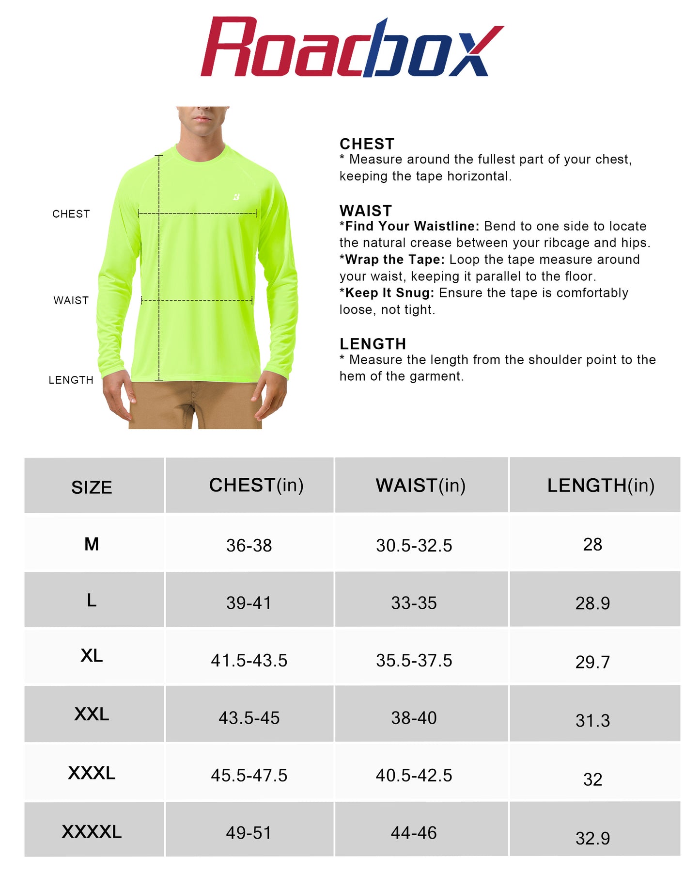 Roadbox Mens UPF 50+ UV Sun Protection Shirts Outdoor Long Sleeve SPF Rash Guard for Fishing Hiking Swimming Running