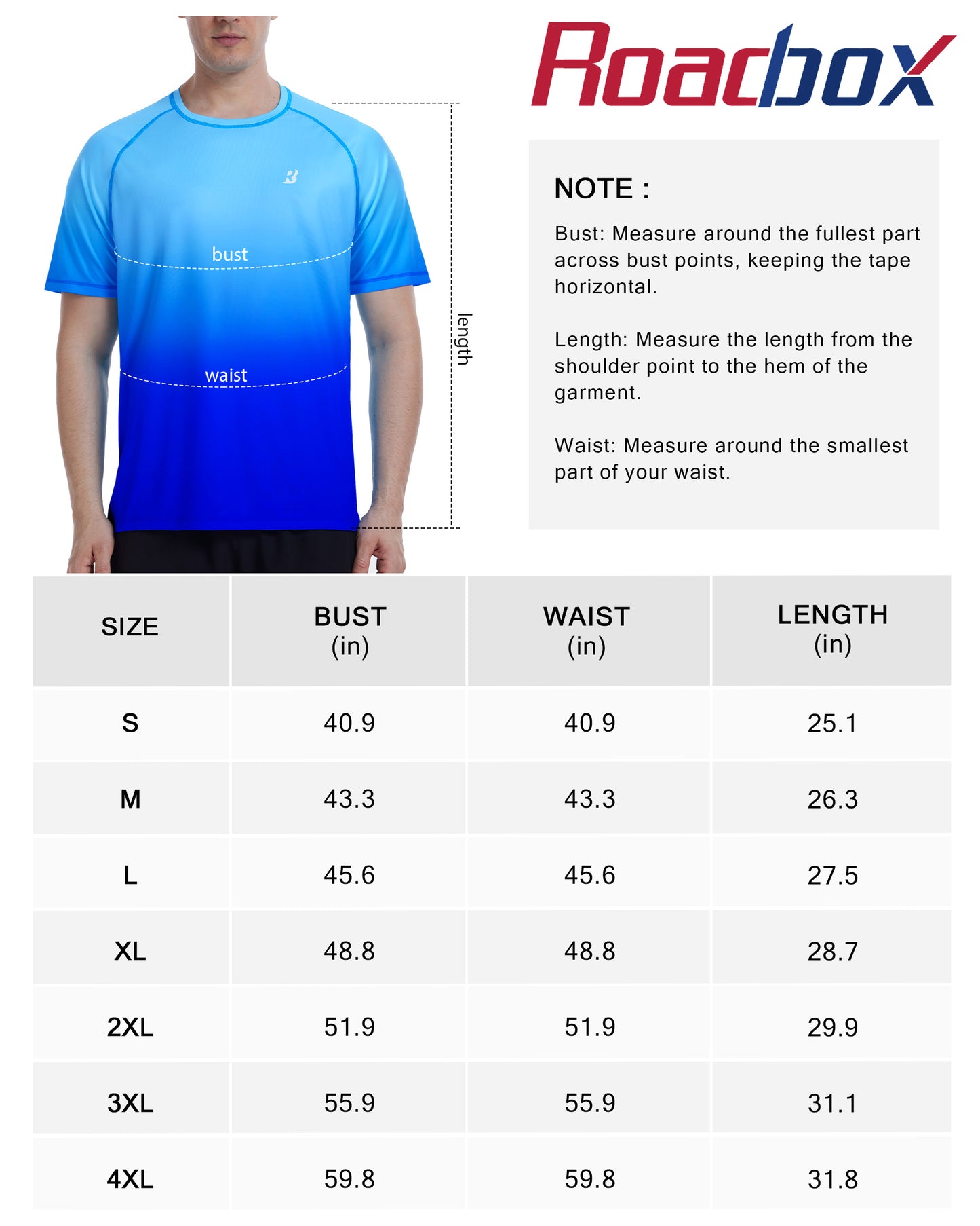 Roadbox Men's Swim Shirts Short Sleeve, UPF 50+ UV Sun Protection SPF Rash Guard, Quick Dry Surf Water Beach Fishing T Shirt