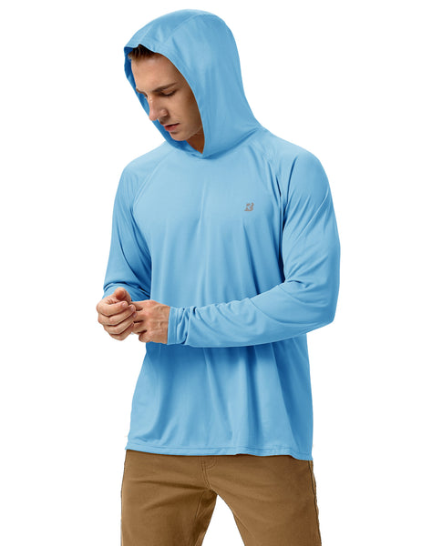 Roadbox 2 Pack UPF 50+ Fishing Shirts for Men Long Sleeve Sun Protection Hoodie Lightweight Outdoor UV Hiking Shirts