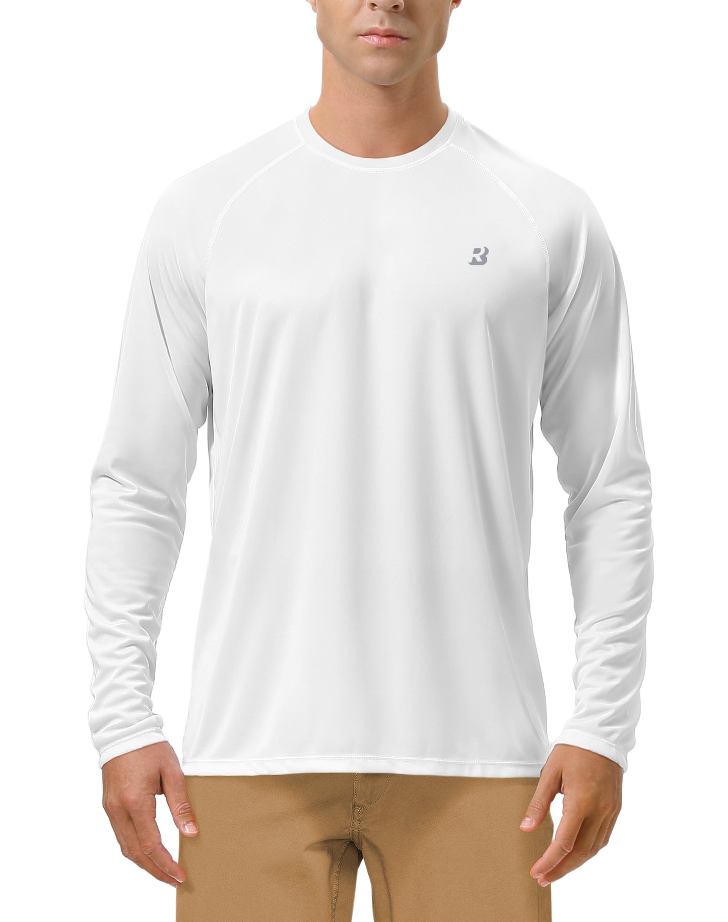 Roadbox UPF 50+ Fishing Shirts for Men Long Sleeve UV Sun Protection Tee Tops