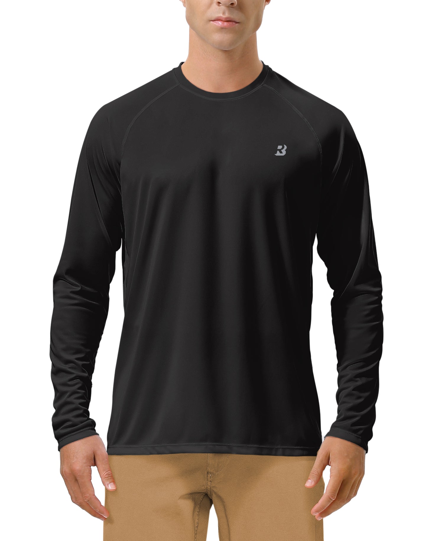 Roadbox UPF 50+ Fishing Shirts for Men Long Sleeve UV Sun Protection Tee Tops