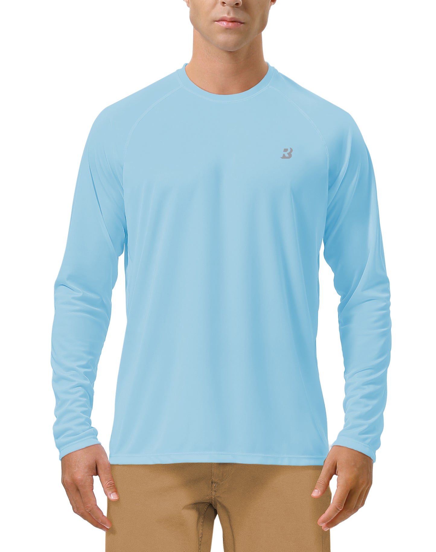 Roadbox UPF 50+ Fishing Shirts for Men Long Sleeve UV Sun Protection Tee Tops