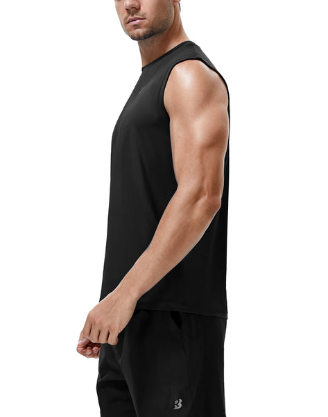 Roadbox Workout Sleeveless Shirts for Men Athletic Gym Basketball Quick Dry Muscle Tank Tops
