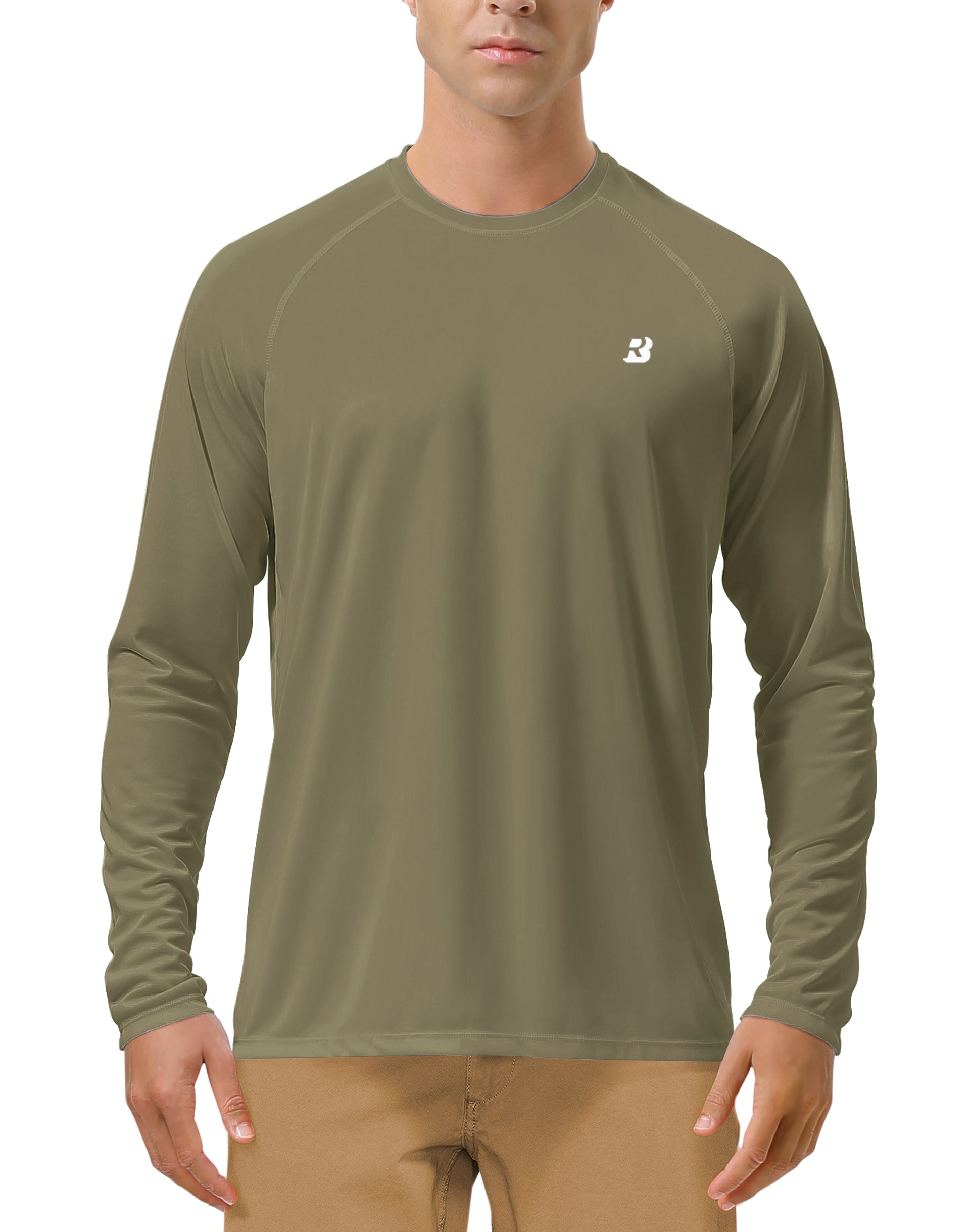 T-shirt Anti-UV Homme Manches Longues - Protection UPF 50+ - Séchage Rapide - Pour Baignade, Pêche, Randonnée