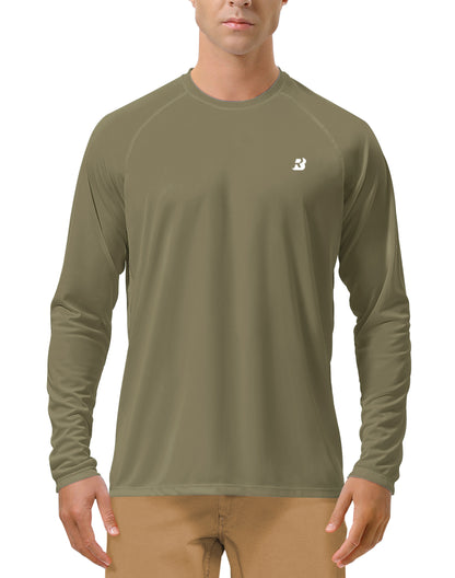 Roadbox UPF 50+ Fishing Shirts for Men Long Sleeve UV Sun Protection Tee Tops