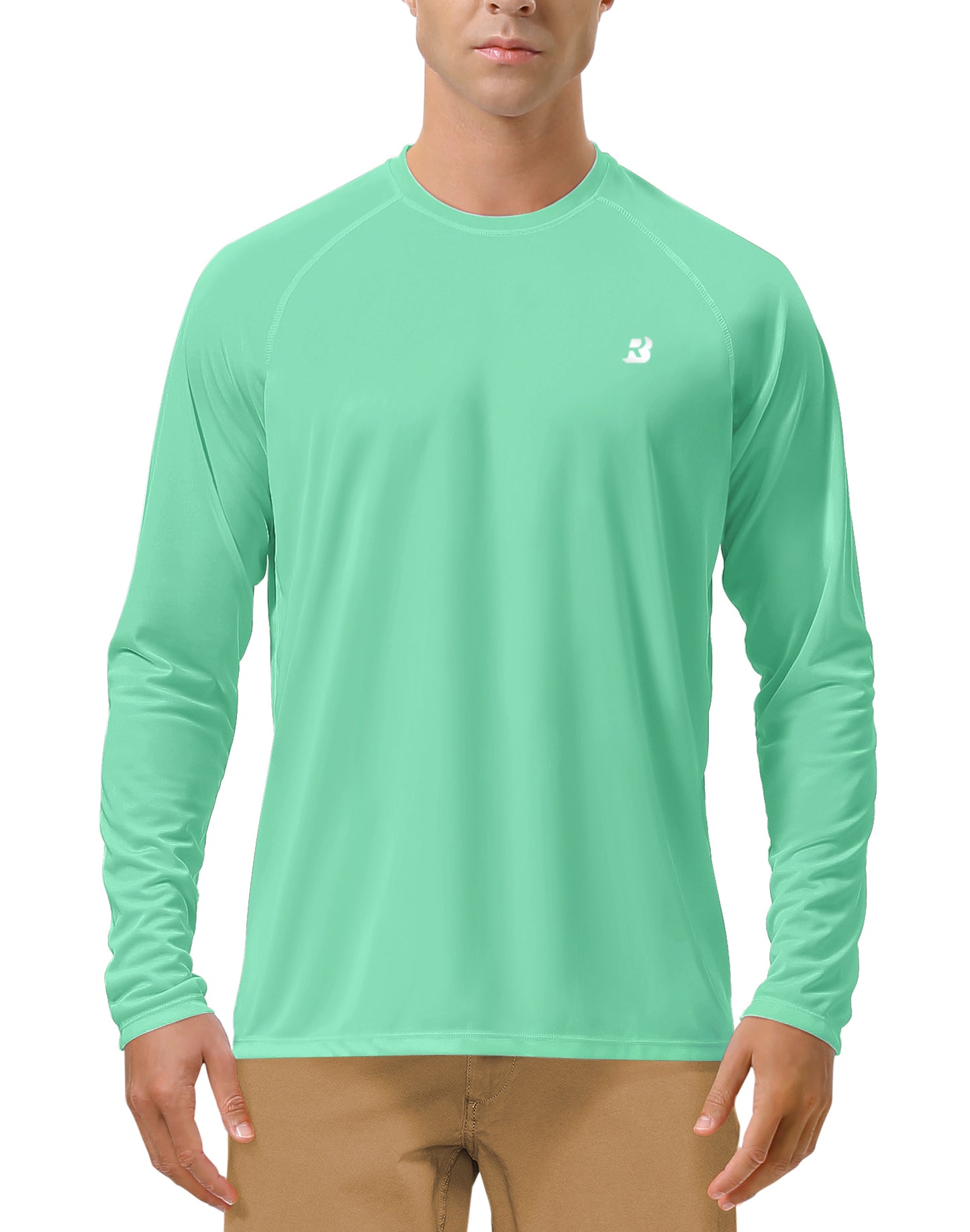 Roadbox UPF 50+ Fishing Shirts for Men Long Sleeve UV Sun Protection Tee Tops