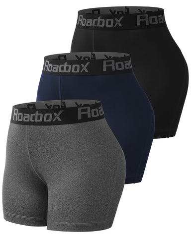 Roadbox Performance Spandex Compression Short Leggings: Breathable Athletic Yoga Shorts for Outdoor Gym Exercise