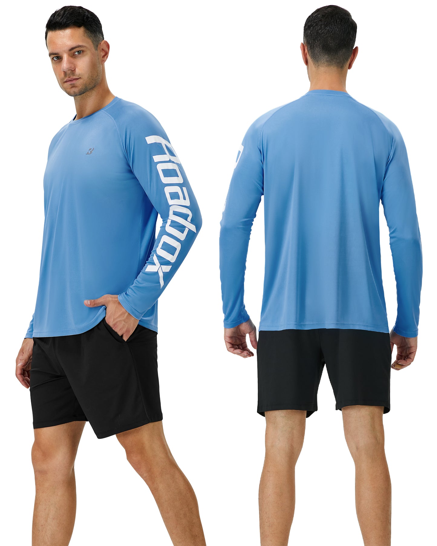Roadbox Fishing Shirts for Men Long Sleeve UV Sun Protection Tee Tops UPF 50+