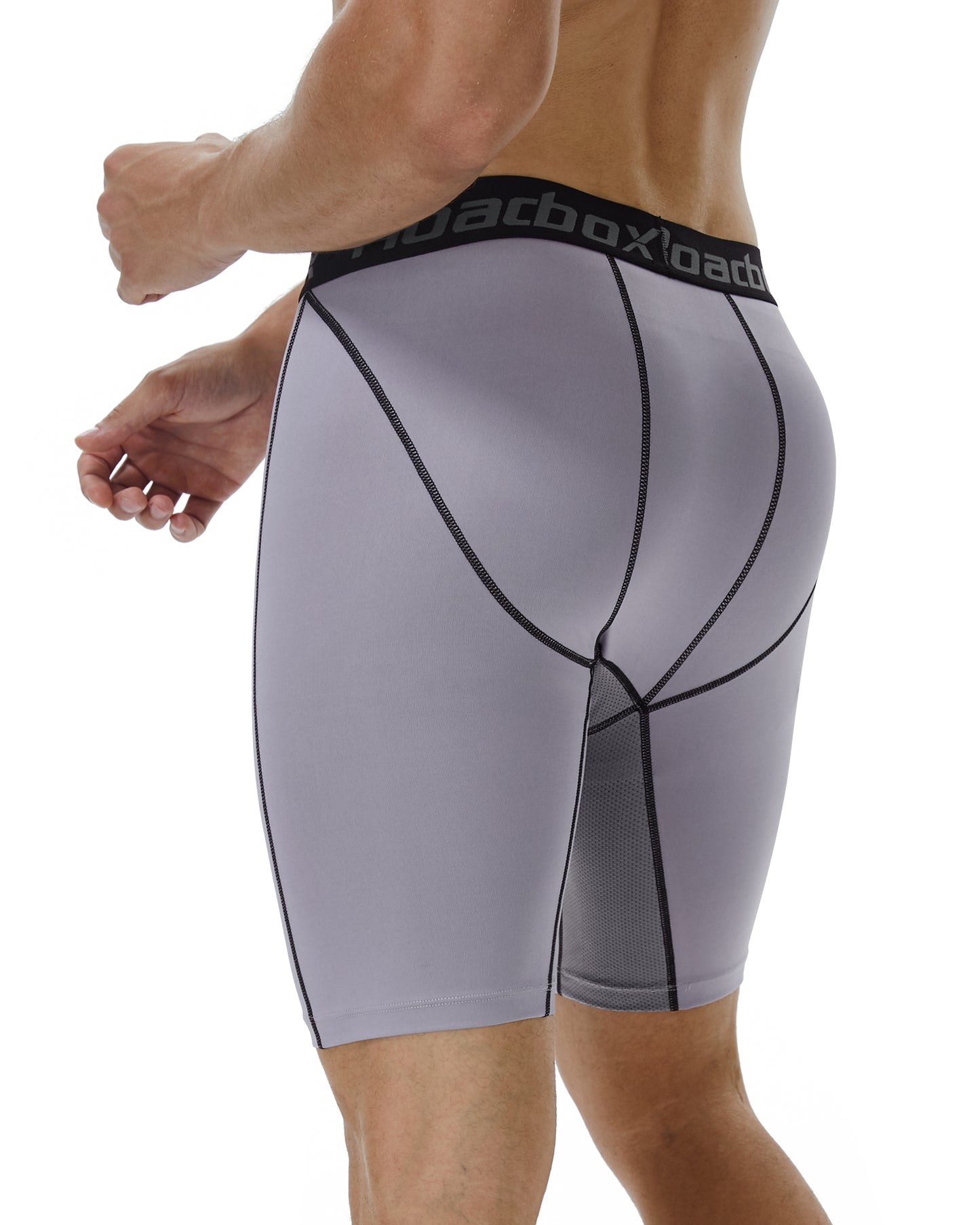 Roadbox Mesh Compression Shorts for Men 3 Pack Cool Dry Athletic Workout Underwear Running Gym Spandex Baselayer Boxer Briefs