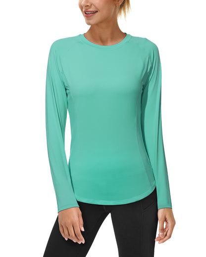 Roadbox Women's Long Sleeve UV Sun Shirts UPF 50+ Workout Swim Rash Guard Tops