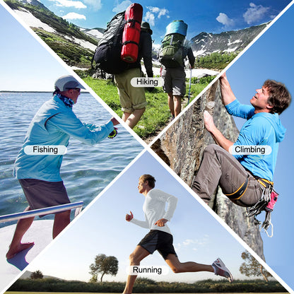 Roadbox Men's UPF 50+ Sun Protection Long Sleeve Hoodie Shirt Outdoor UV Fishing Shirts for Workout, Running, Fishing, Hiking
